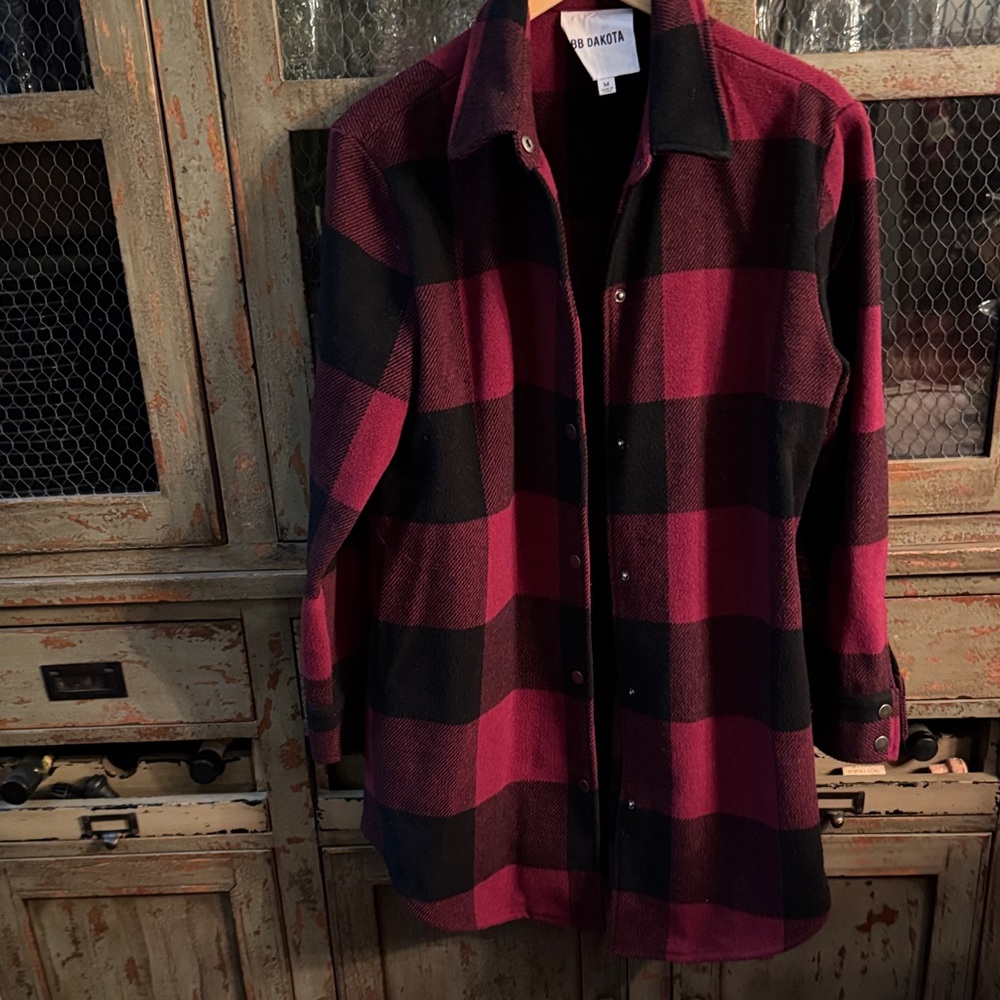 BB Dakota Red and Black Plaid Jacket